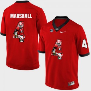 Men Pictorial Fashion #4 Georgia Bulldogs Keith Marshall college Jersey - Red