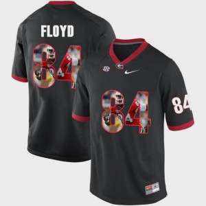 Men UGA Bulldogs #84 Pictorial Fashion Leonard Floyd college Jersey - Black