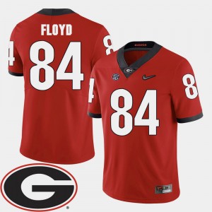 Mens University of Georgia #84 Football 2018 SEC Patch Leonard Floyd college Jersey - Red