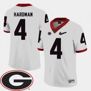 Mens GA Bulldogs #4 2018 SEC Patch Football Mecole Hardman college Jersey - White