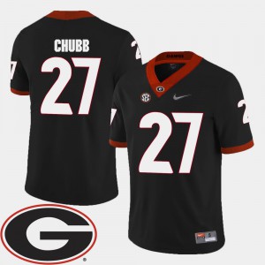 Mens Football UGA Bulldogs 2018 SEC Patch #27 Nick Chubb college Jersey - Black