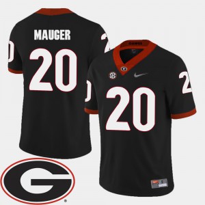 Men's Football Georgia Bulldogs #20 2018 SEC Patch Quincy Mauger college Jersey - Black