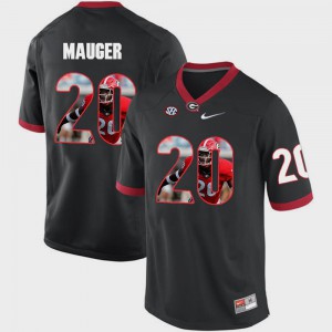 Men #20 University of Georgia Pictorial Fashion Quincy Mauger college Jersey - Black