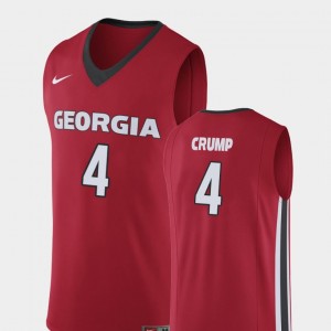 Mens Basketball #4 Replica UGA Bulldogs Tyree Crump college Jersey - Red