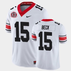 Mens #15 Georgia Carson Beck 1980 National Champions 40th Anniversary College Football Alternate Jersey - White