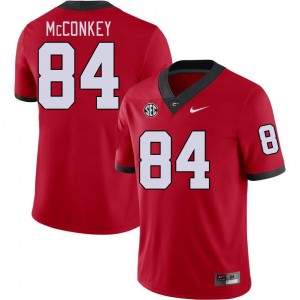 Mens #84 Georgia Bulldogs Ladd McConkey College Football Jersey - Red