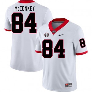 Mens #84 Football University of Georgia Ladd McConkey College Jersey - White