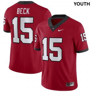 Kids #15 Georgia Carson Beck College Football Jersey - Red