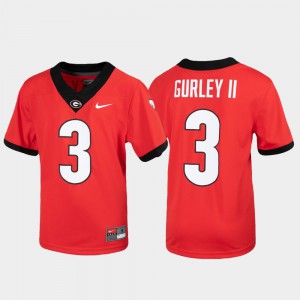 Kids #3 University of Georgia Alumni Football Replica Todd Gurley II college Jersey - Red